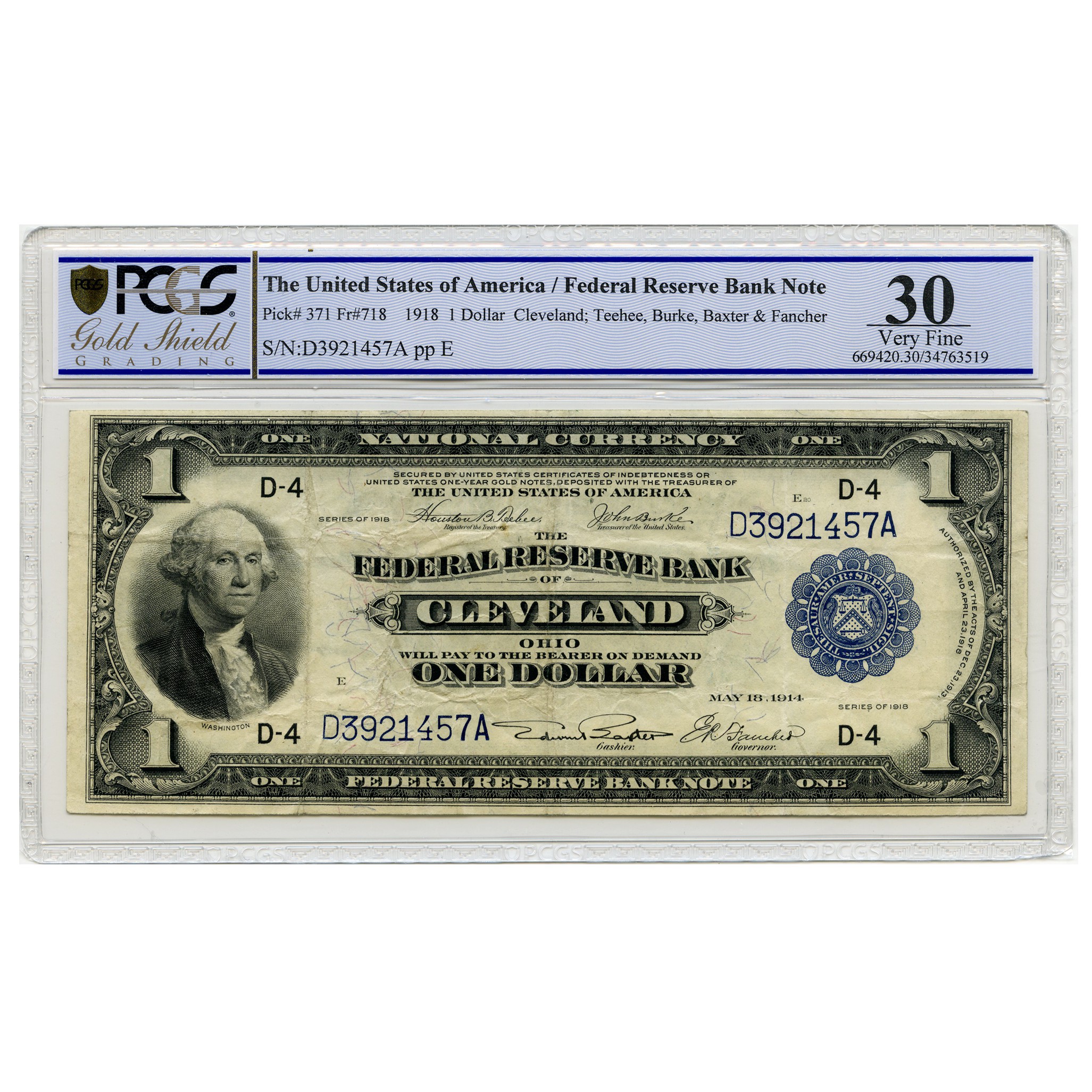 USA - 1 Dollar - D3921457A avers