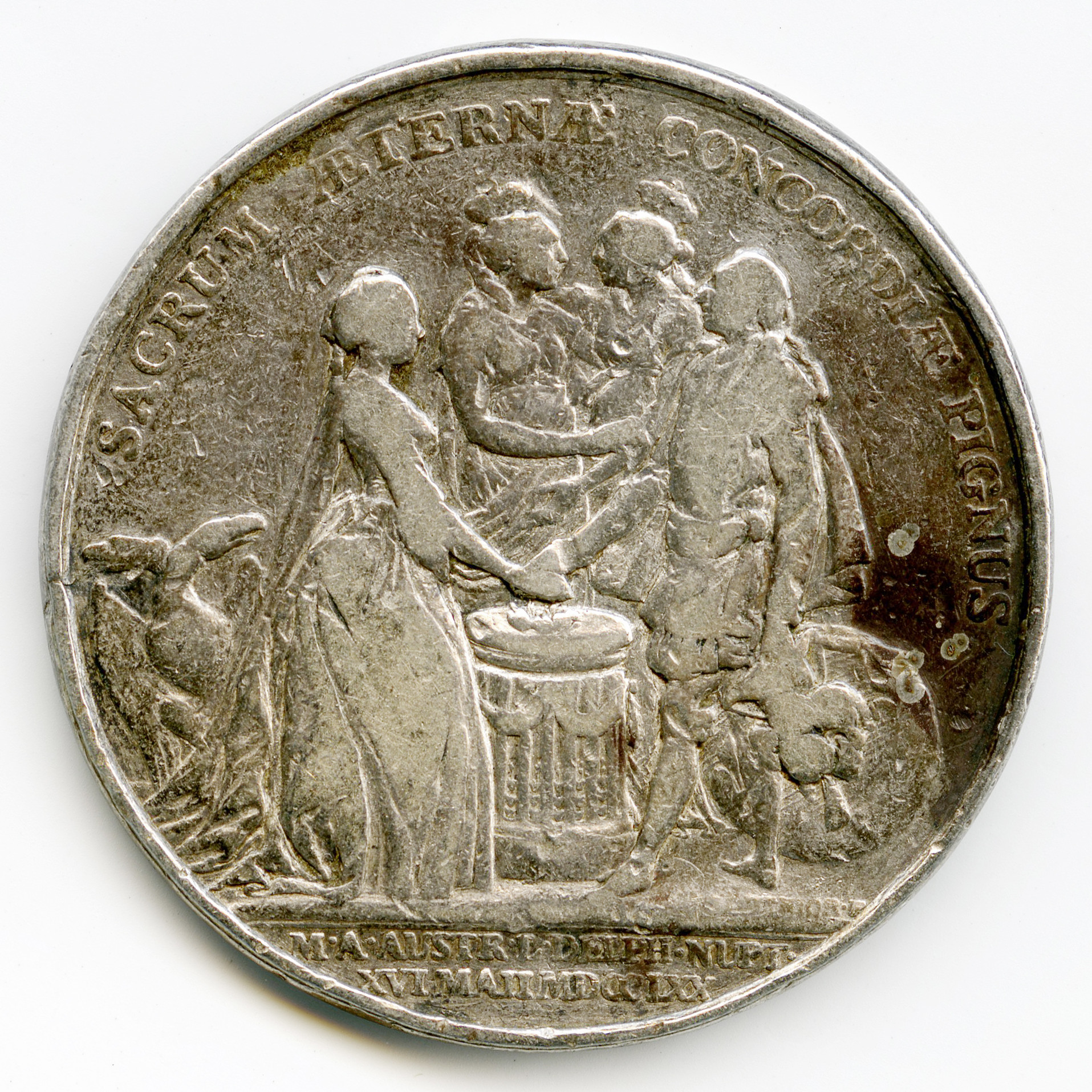 Louis XV - Médaille de Mariage - 1770 revers