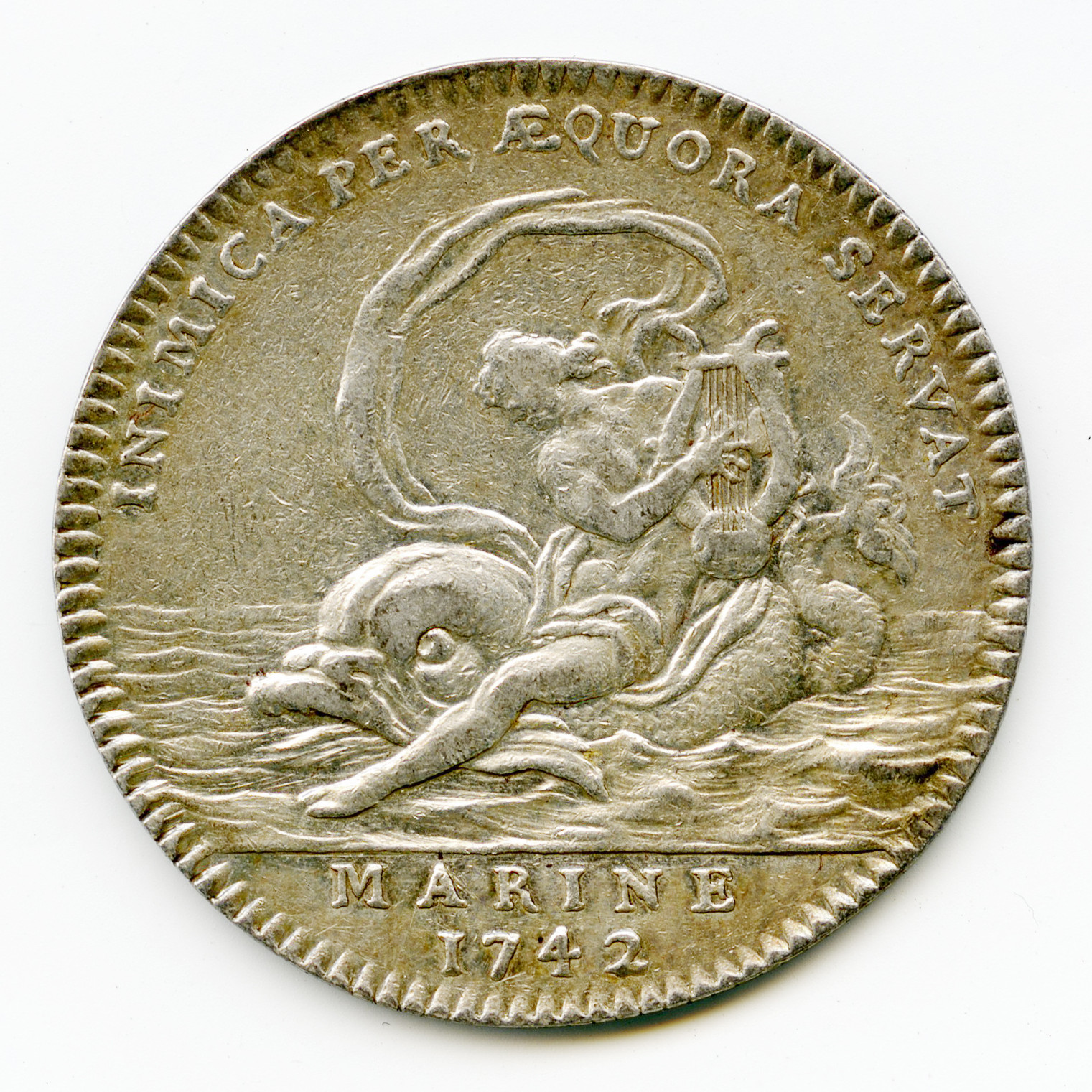 Jeton - Marine - Galères Royales - 1742 revers
