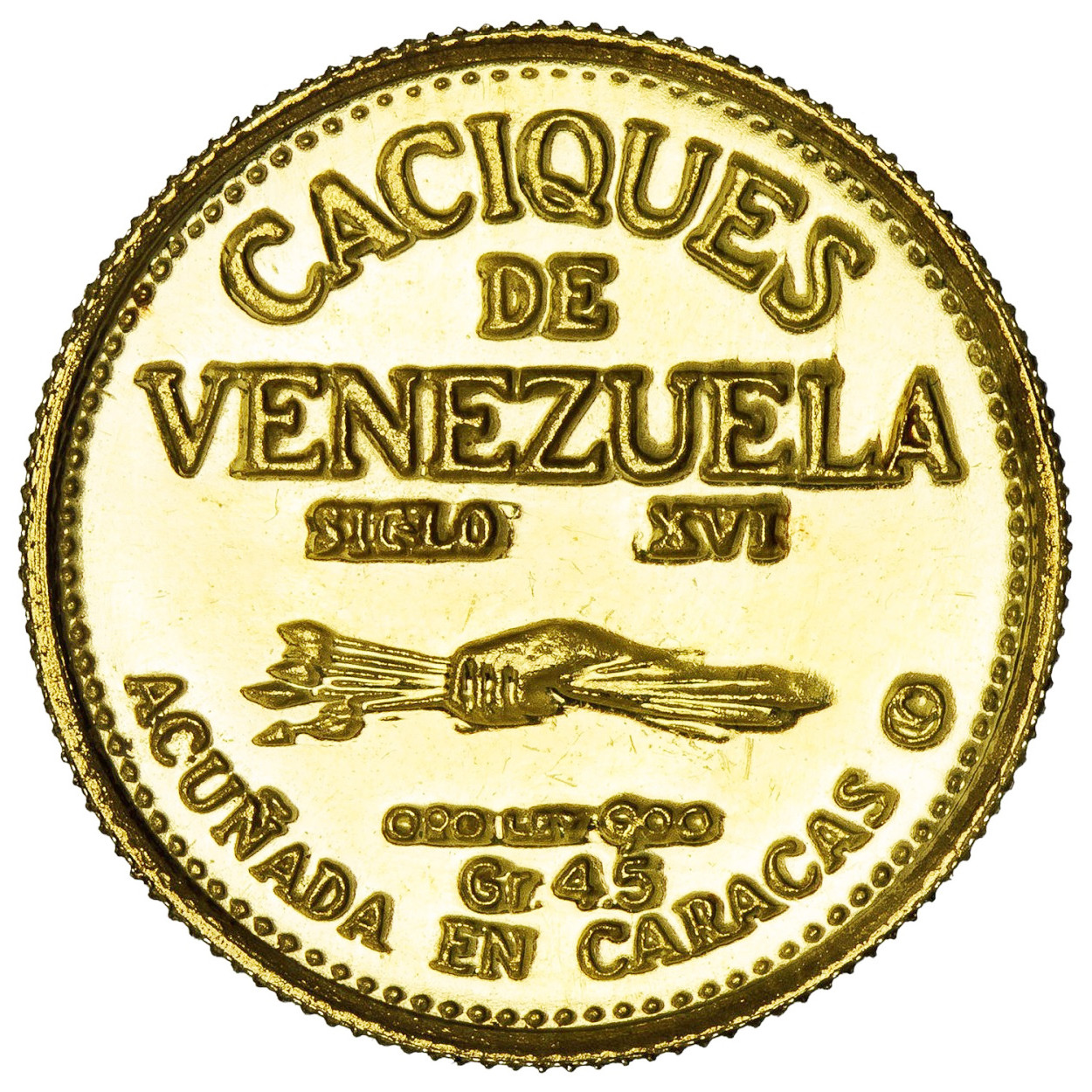 Venezuela - Caciques - Paramaconi revers