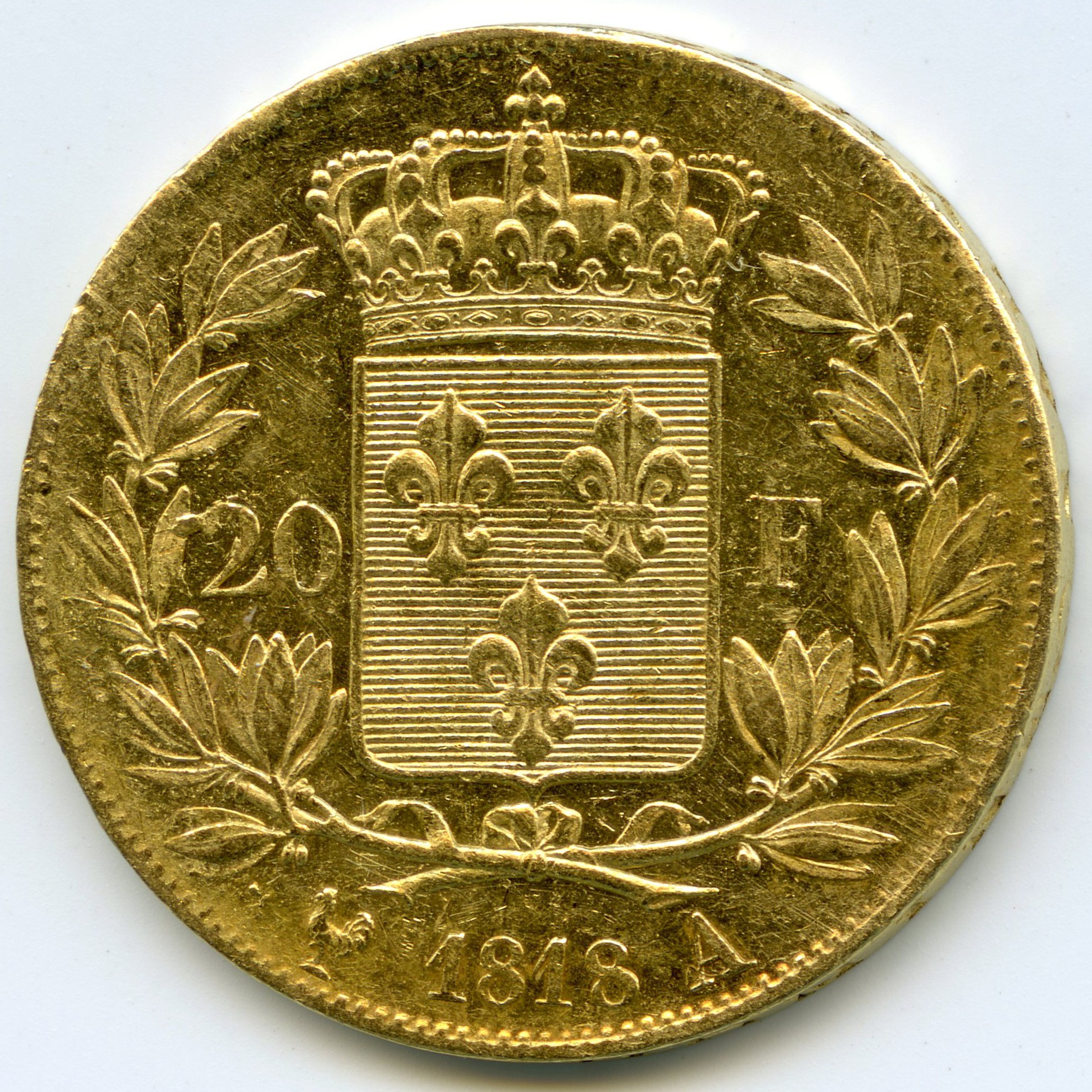 Louis XVIII - 20 Francs - 1818 A revers