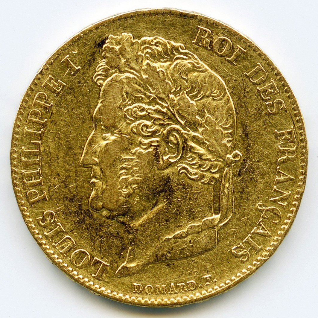 Louis Philippe I - 20 Francs - 1848 A avers