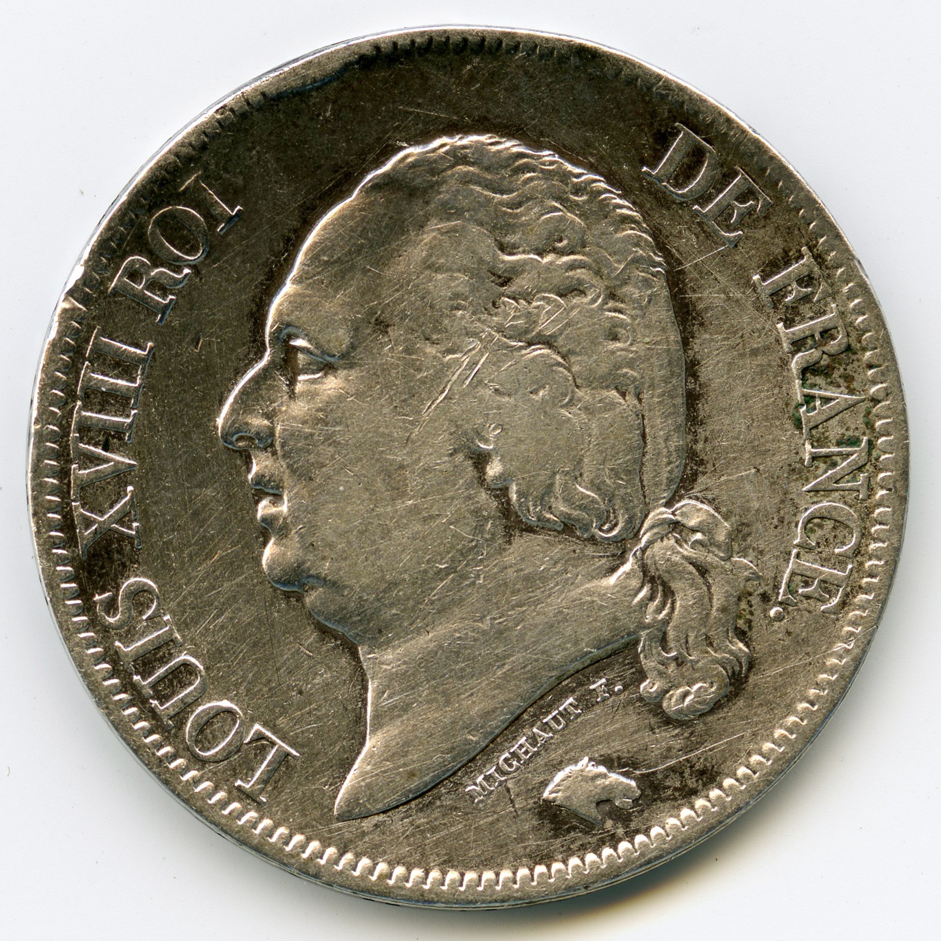 Louis XVIII - 5 Francs - 1818 B avers