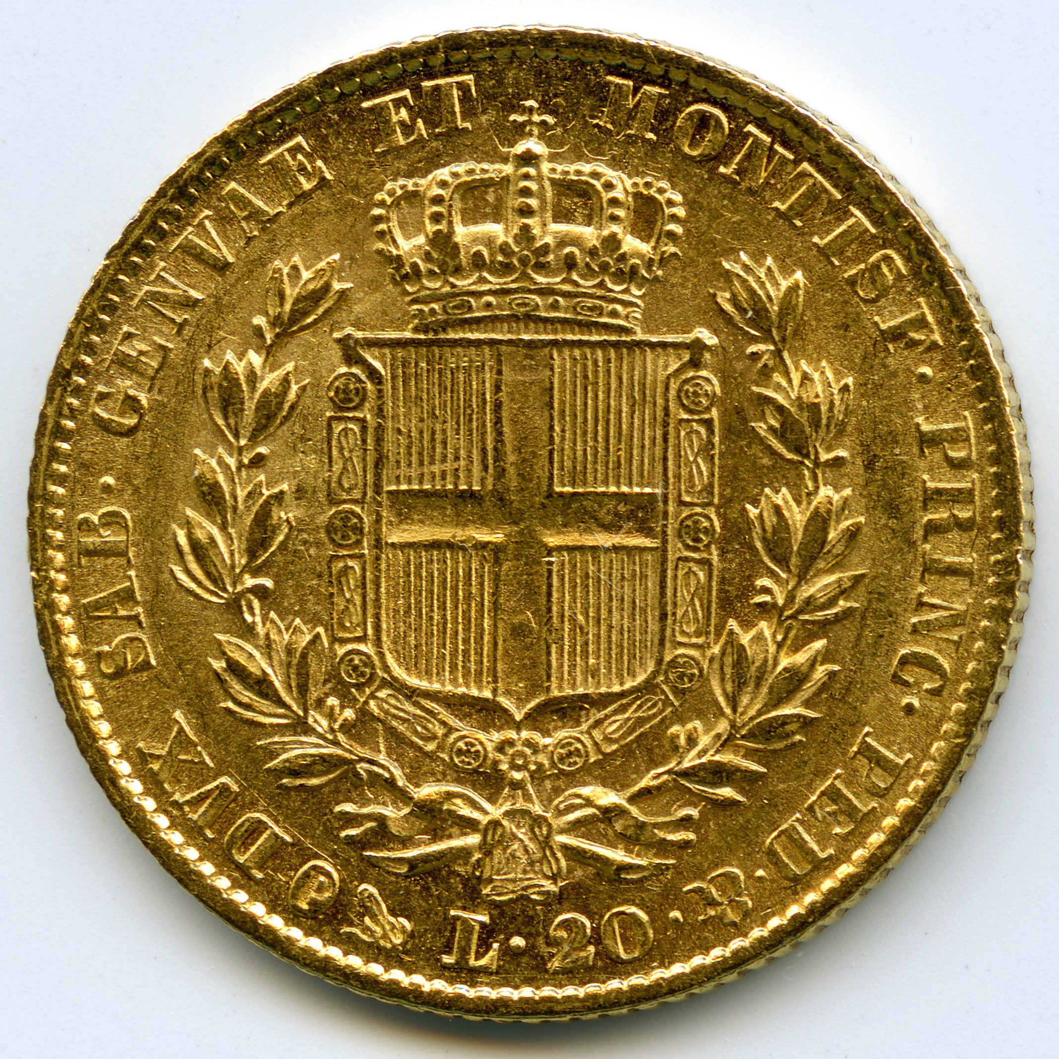 Italie - 20 Lire - 1832 - Gênes revers
