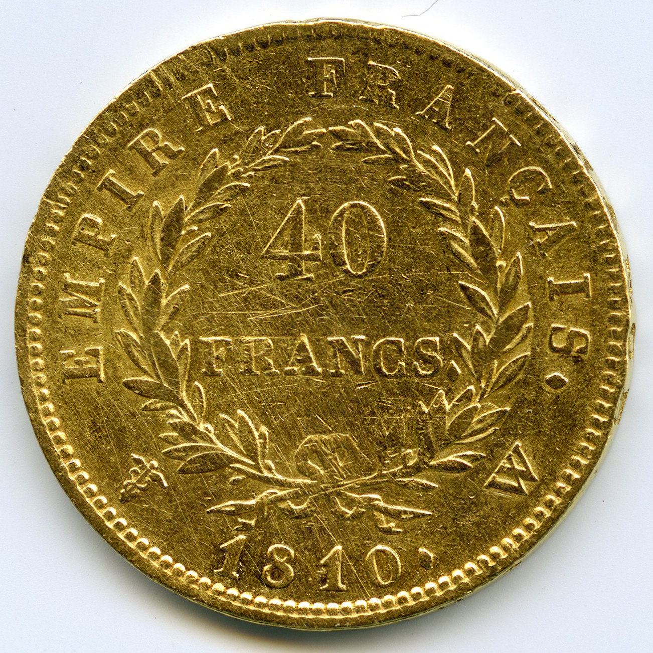 Napoléon Ier - 40 Francs - 1810 W revers