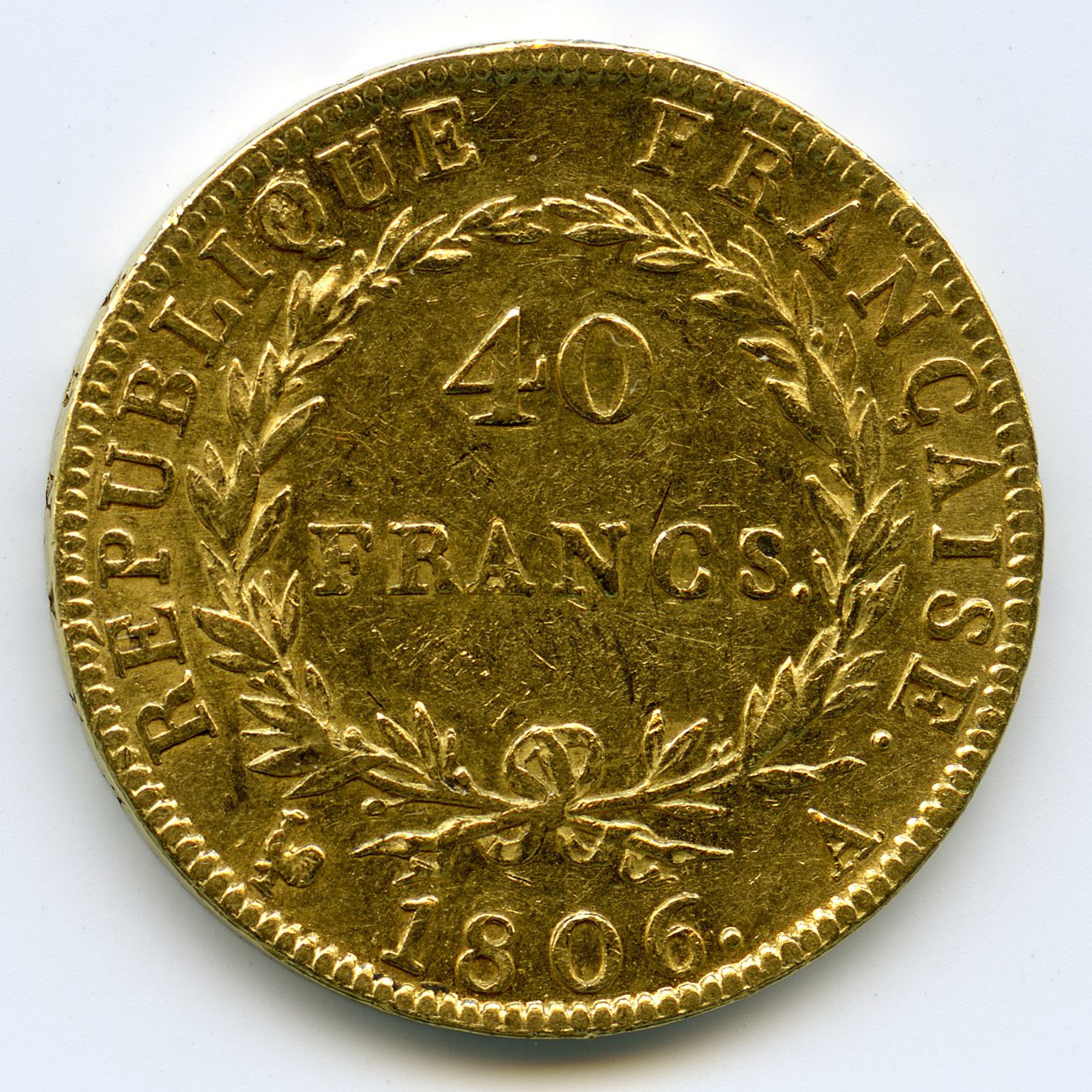 Napoléon Ier - 40 Francs - 1806 revers