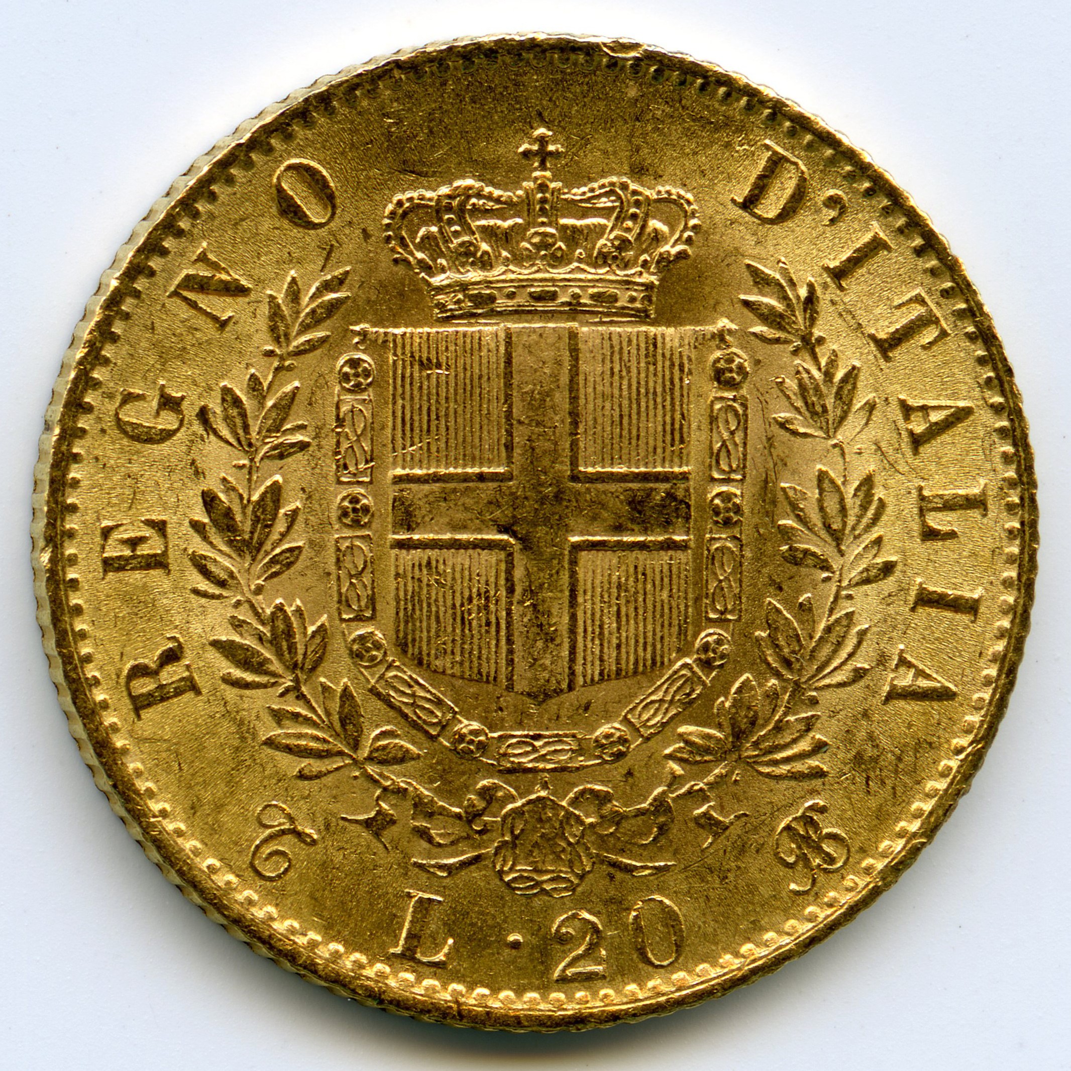 Italie - 20 Lire - 1864 T revers