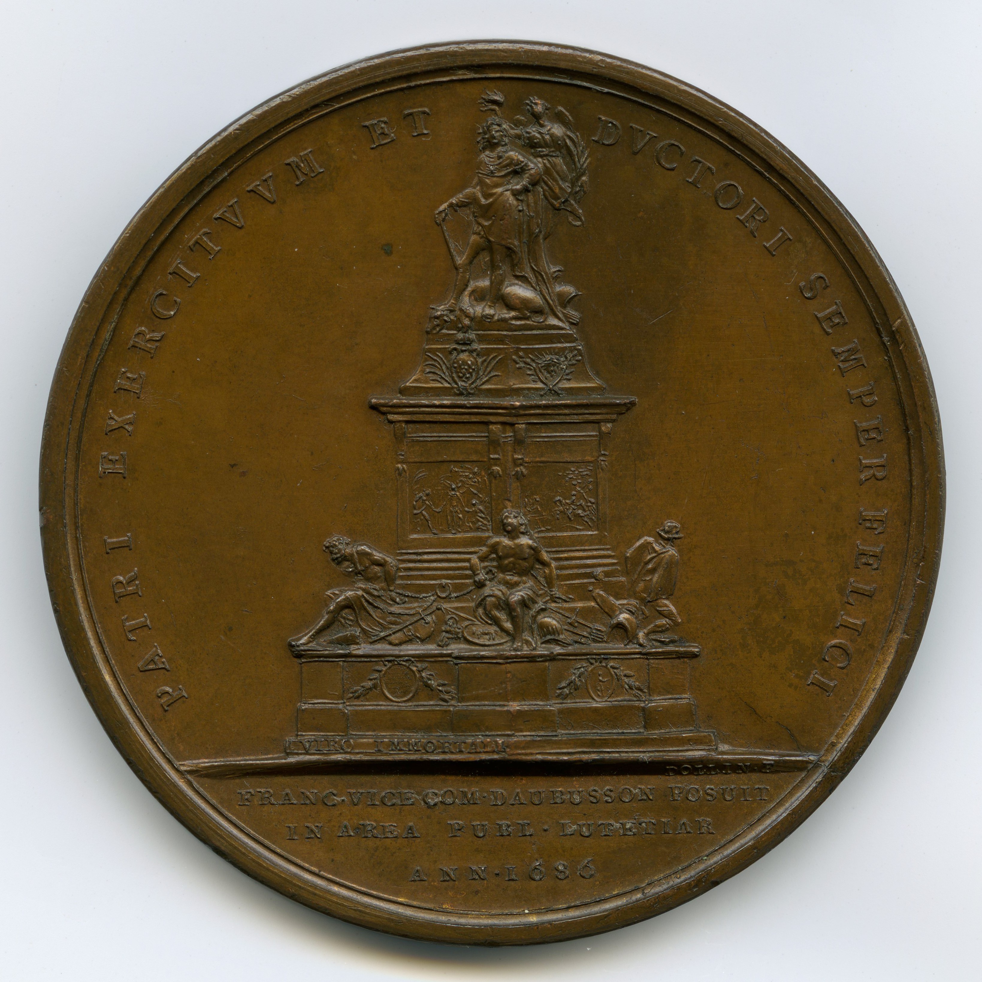 Louis XIV - Médaille en cuivre - 1686 revers