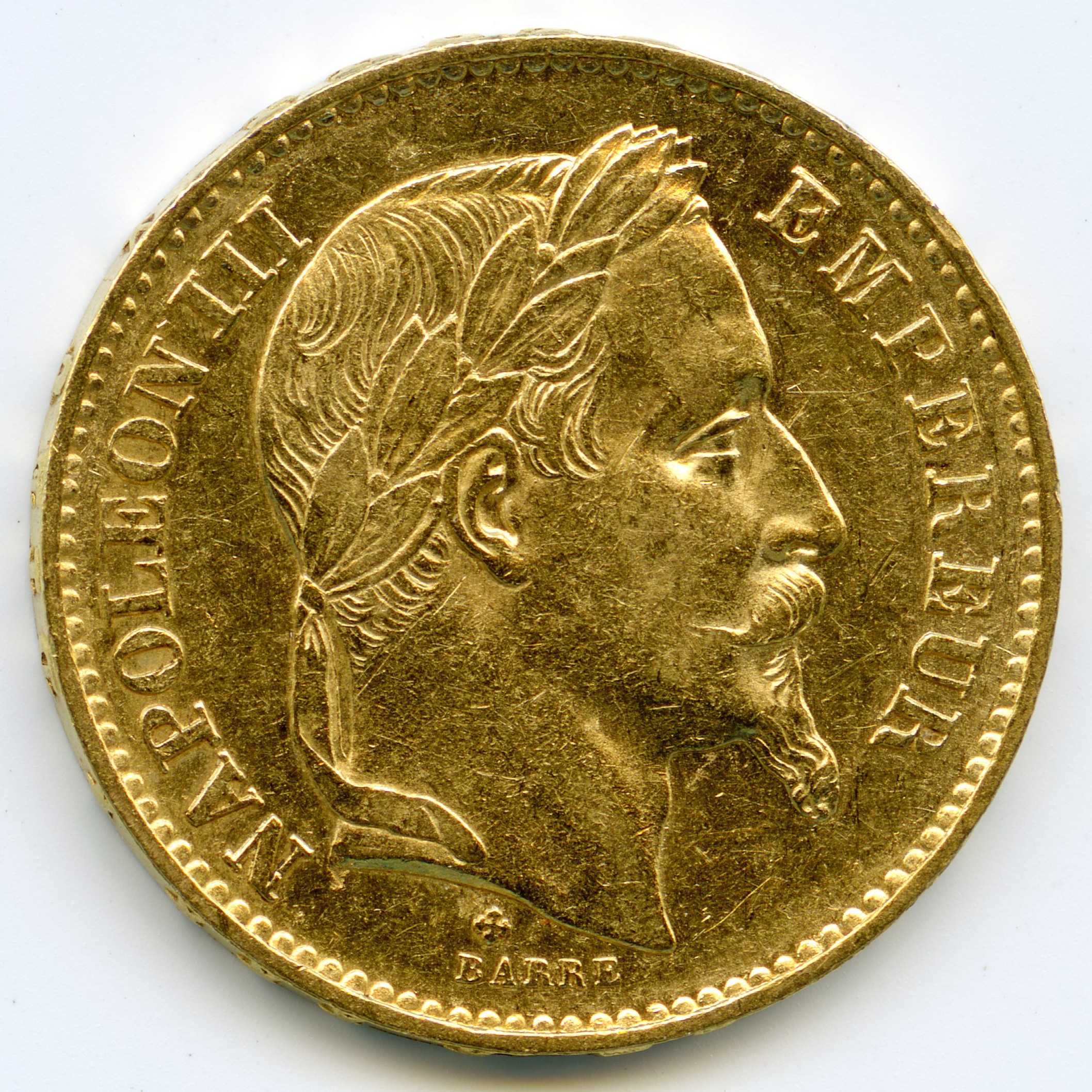 Napoléon III - 20 Francs - 1870 BB avers
