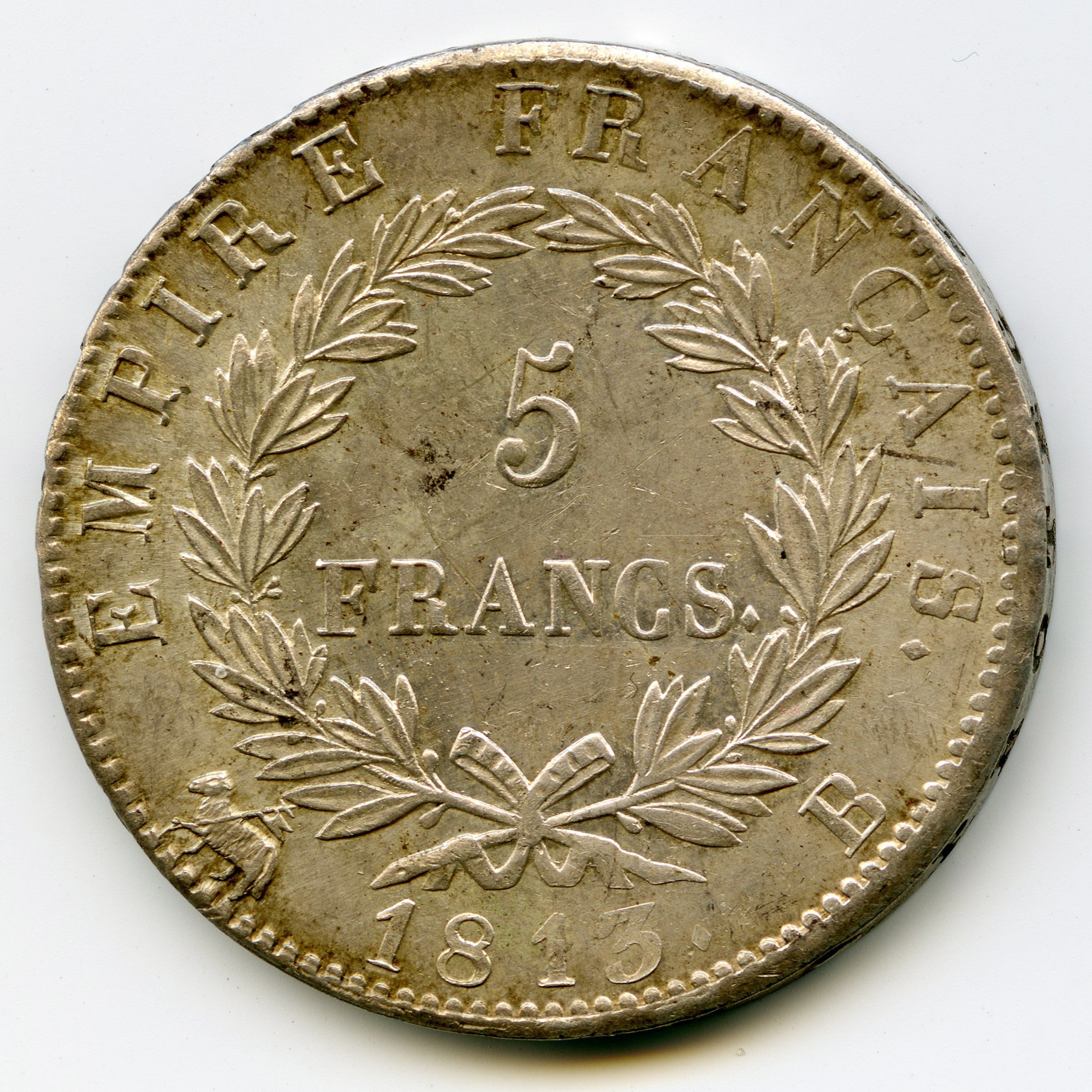 Napoléon Ier - 5 Francs - 1813 B revers
