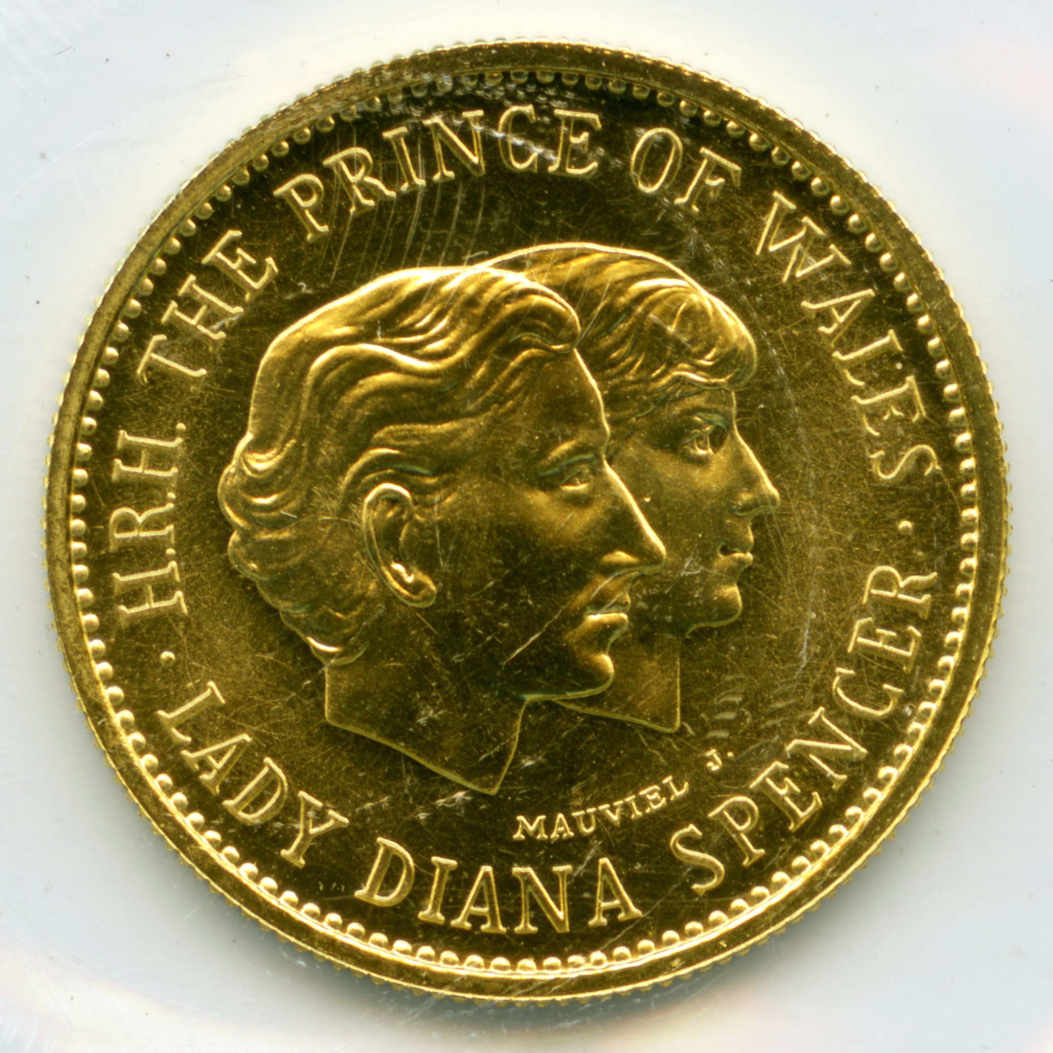 Médaille Prince de Galles et Lady Diana avers