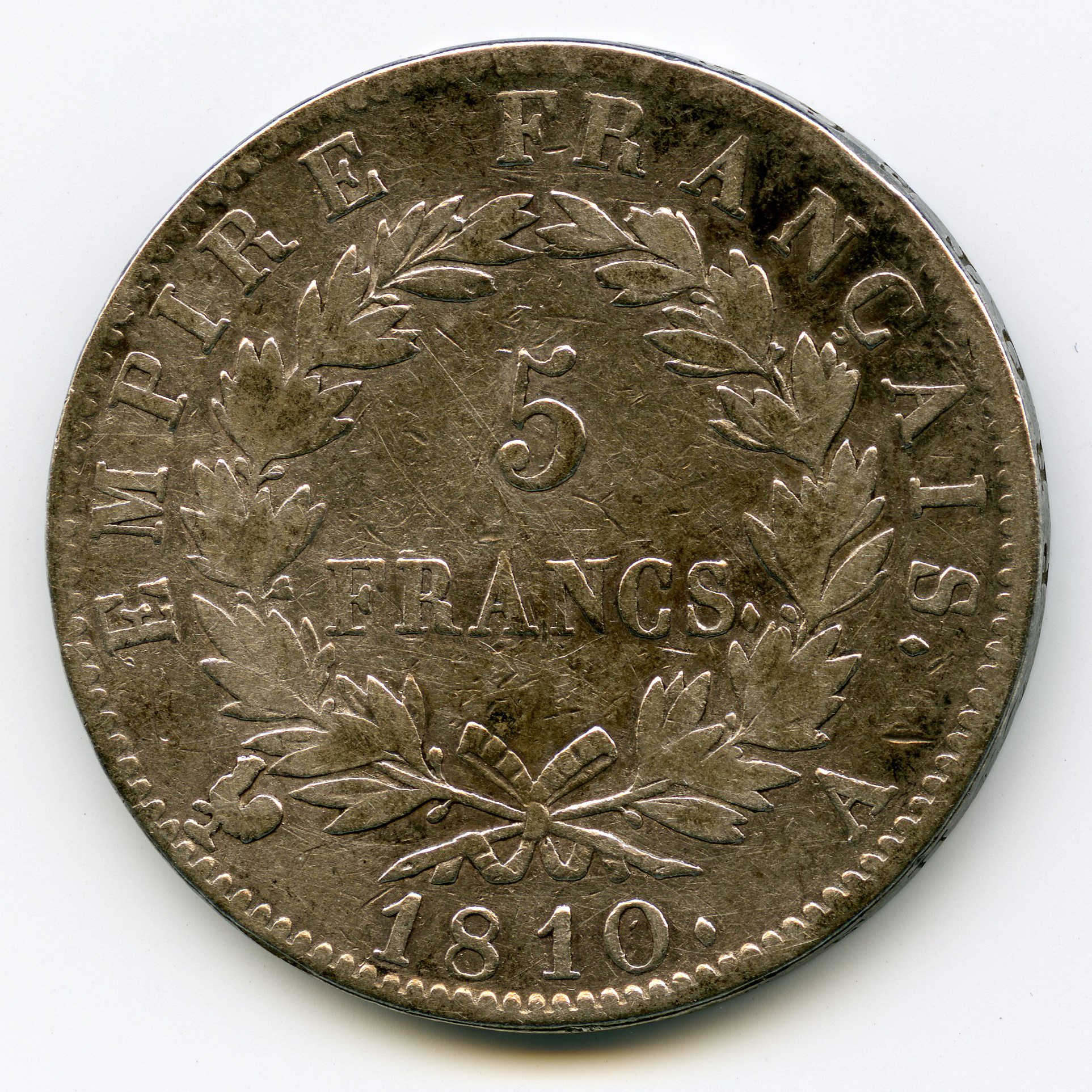 Napoléon Ier - 5 Francs - 1810 A revers