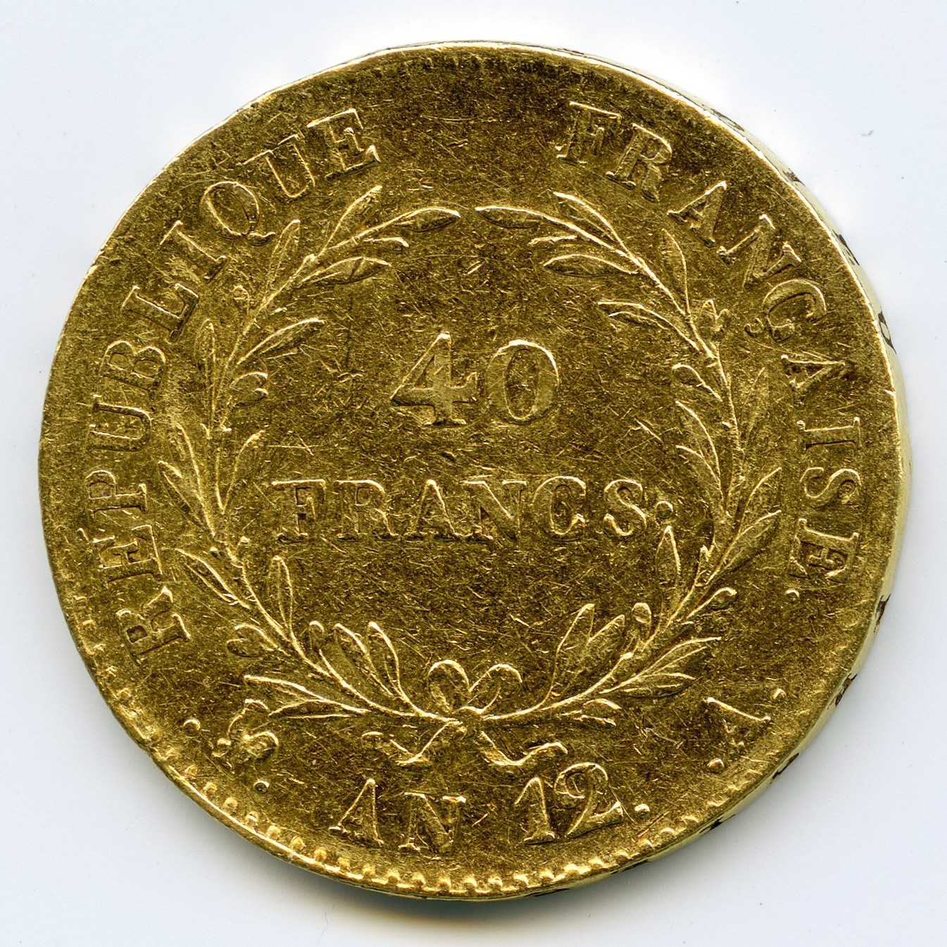 Bonaparte - 40 Francs - An 12 A revers