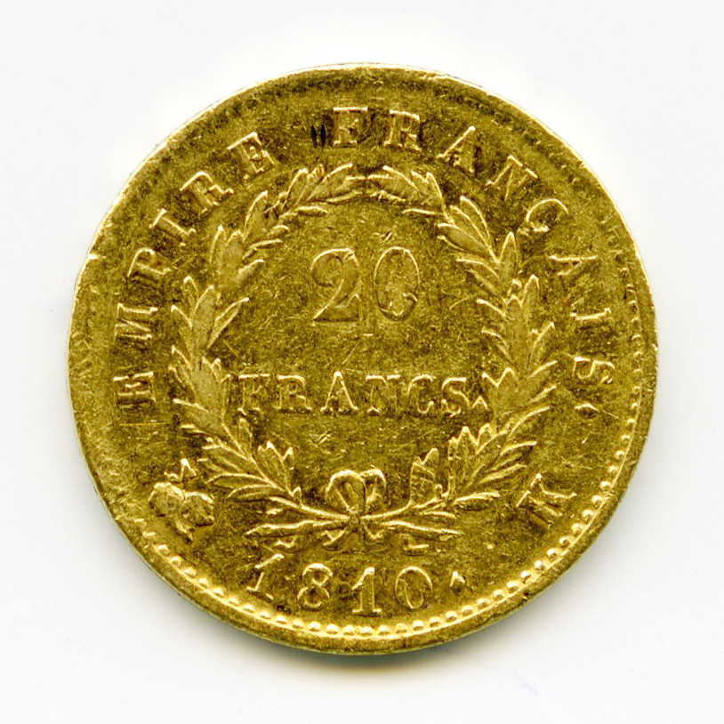 Napoléon Ier - 20 Francs - 1810 K revers