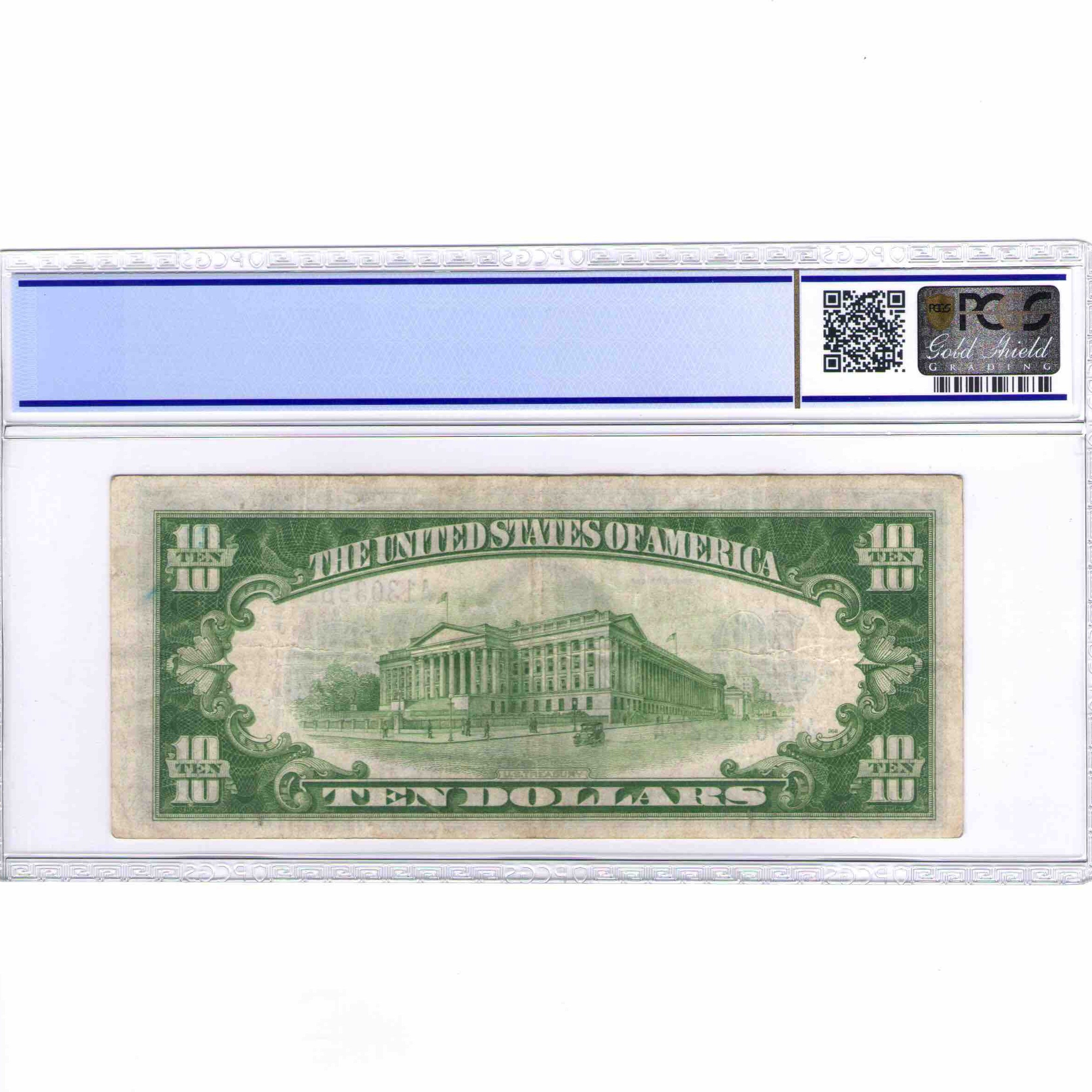 USA - 10 DOLLARS Silver Certificate revers