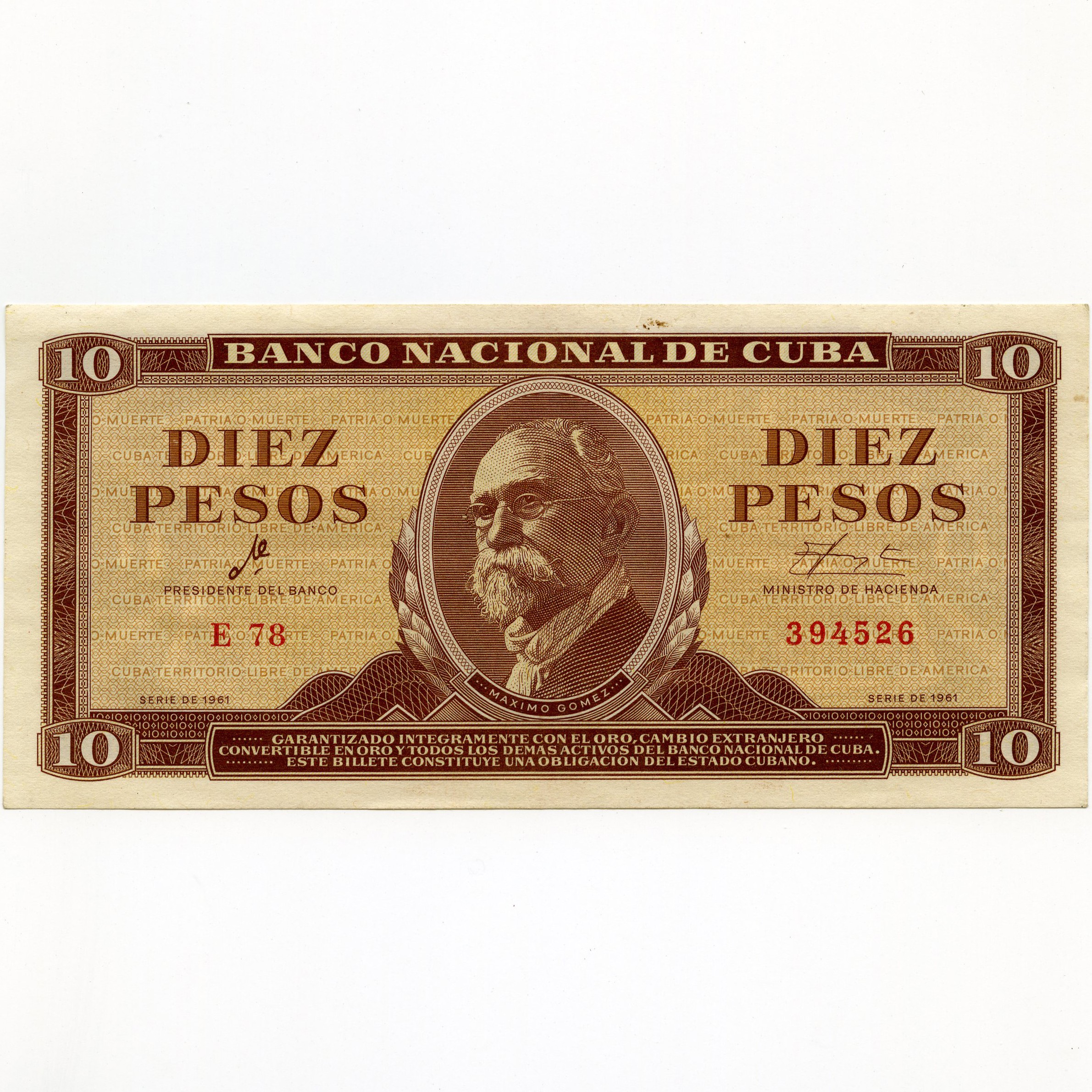Cuba - 10 Pesos - E78 394526 avers