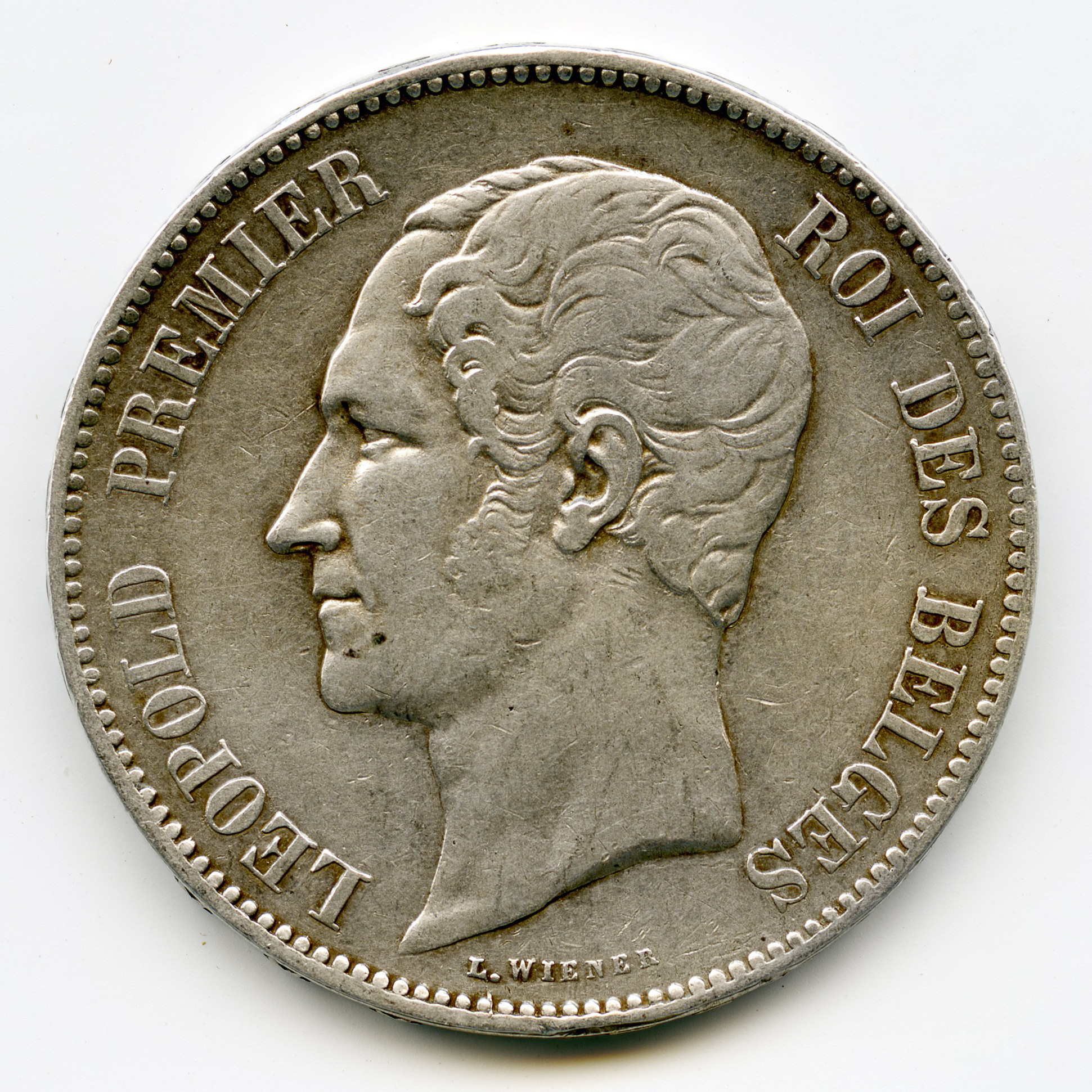 Belgique - Léopold Ier - 5 Francs - 1851 avers