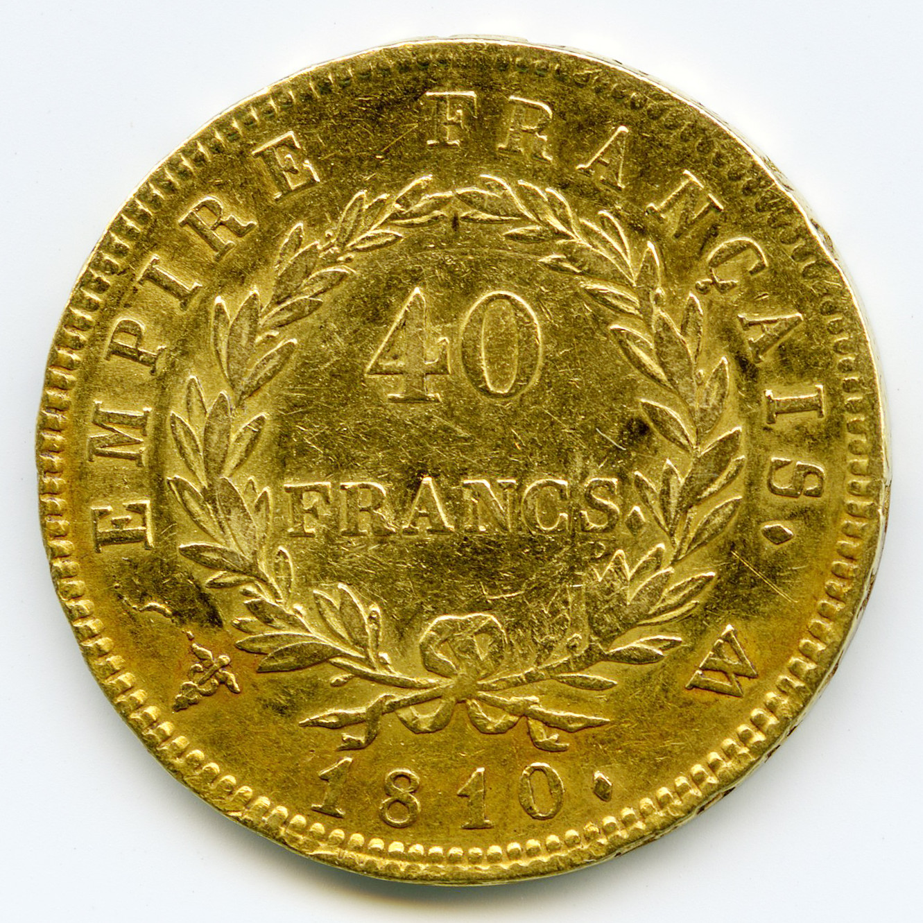 Napoléon Ier - 40 Francs - 1810 W revers