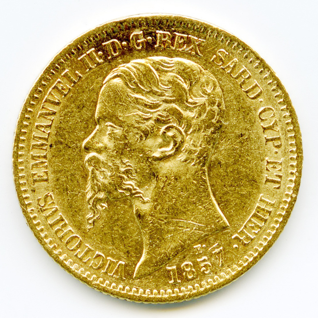Italie - 20 Lire - 1857 avers