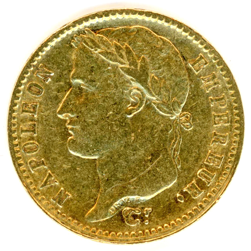 Napoléon Ier - 20 Francs - 1813 A avers