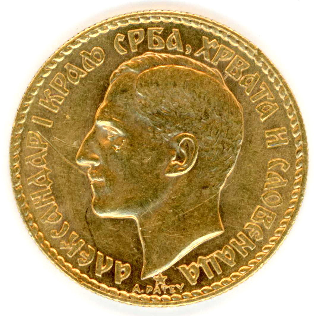 Yougoslavie - Alexander Ier - 20 dinars - 1925 avers