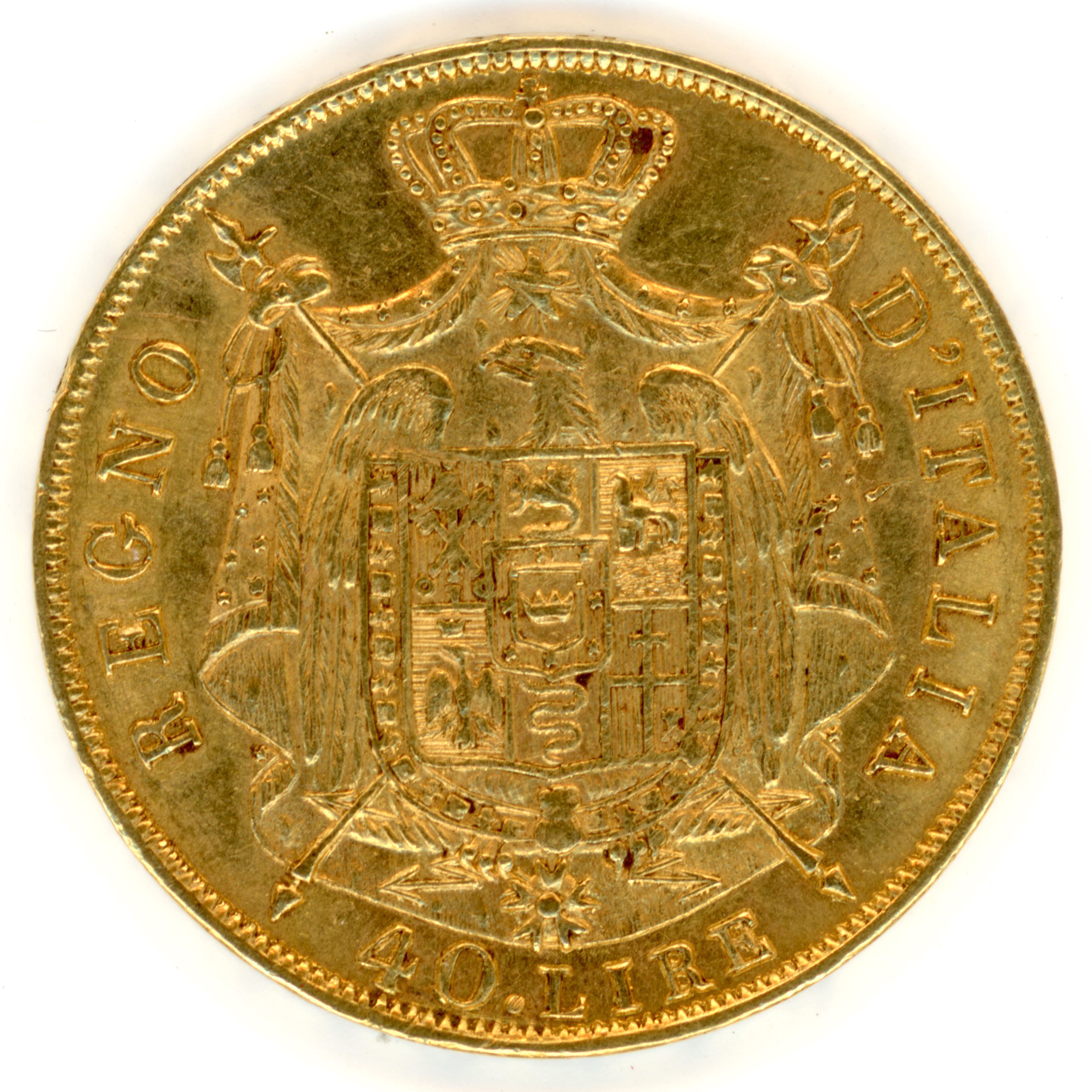 Italie - 40 Lire Or - 1812 - Milan revers