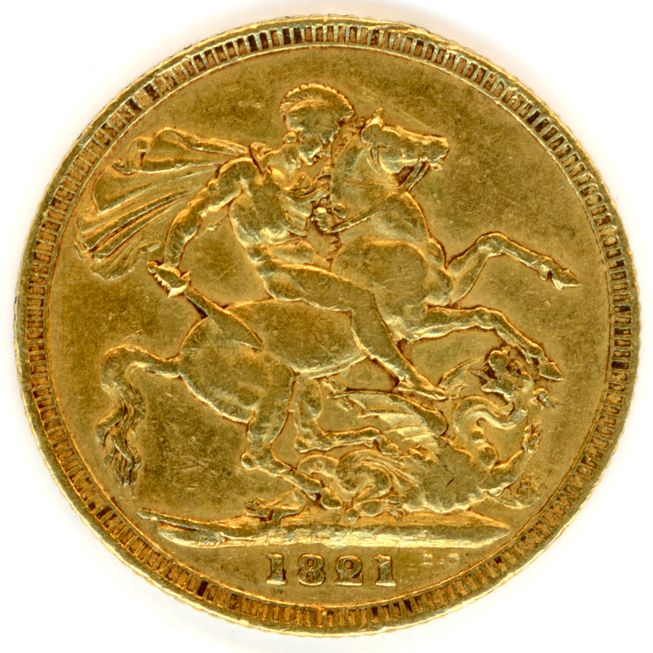 Grande-Bretagne - 1 Souverain - 1821 revers