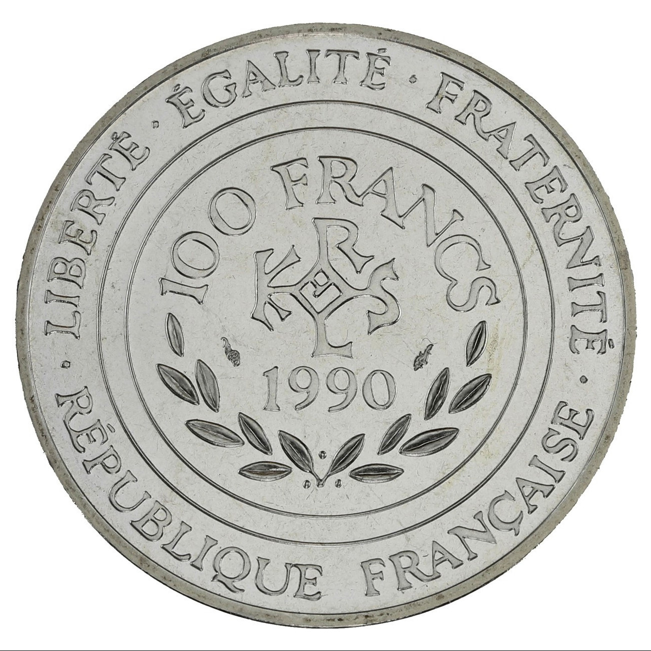 100 Francs Charlemagne - Essai argent - 1990 revers