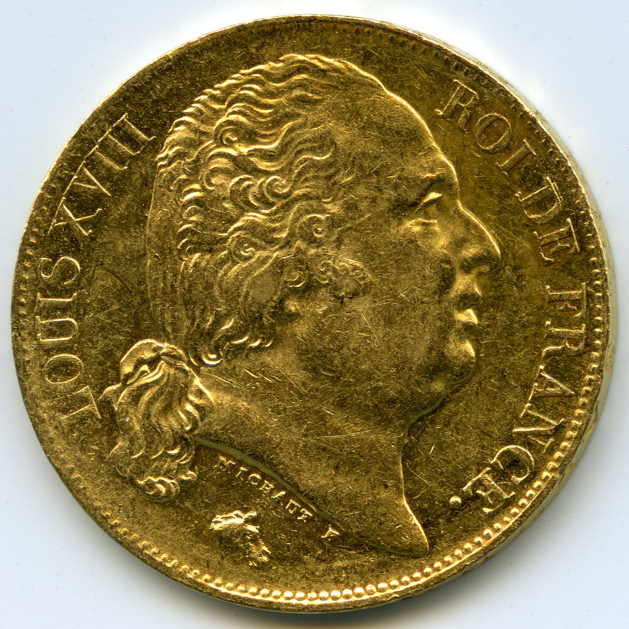 Louis XVIII - 20 Francs - 1818 A avers