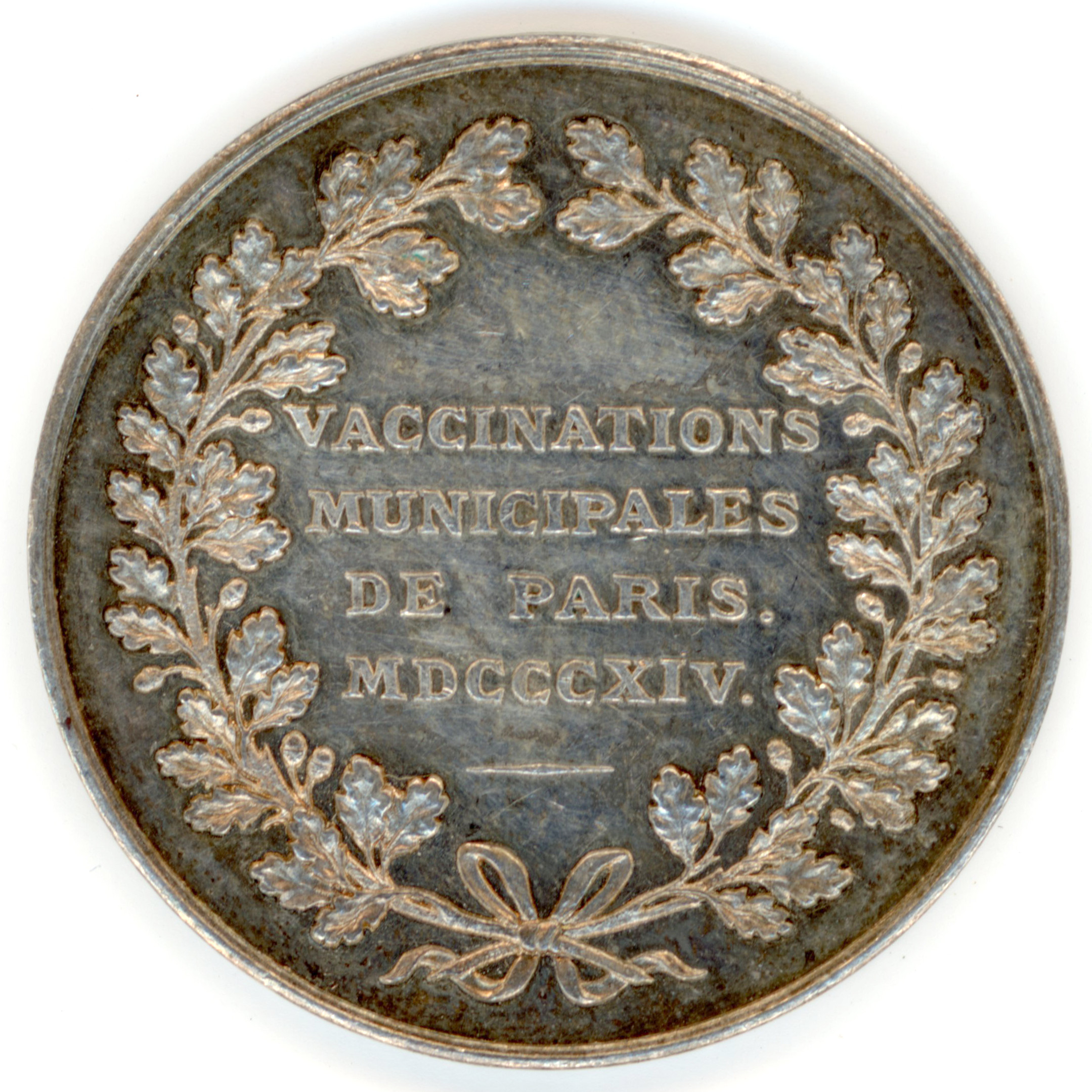 Médecine - Vaccinations de Paris - 1814 revers