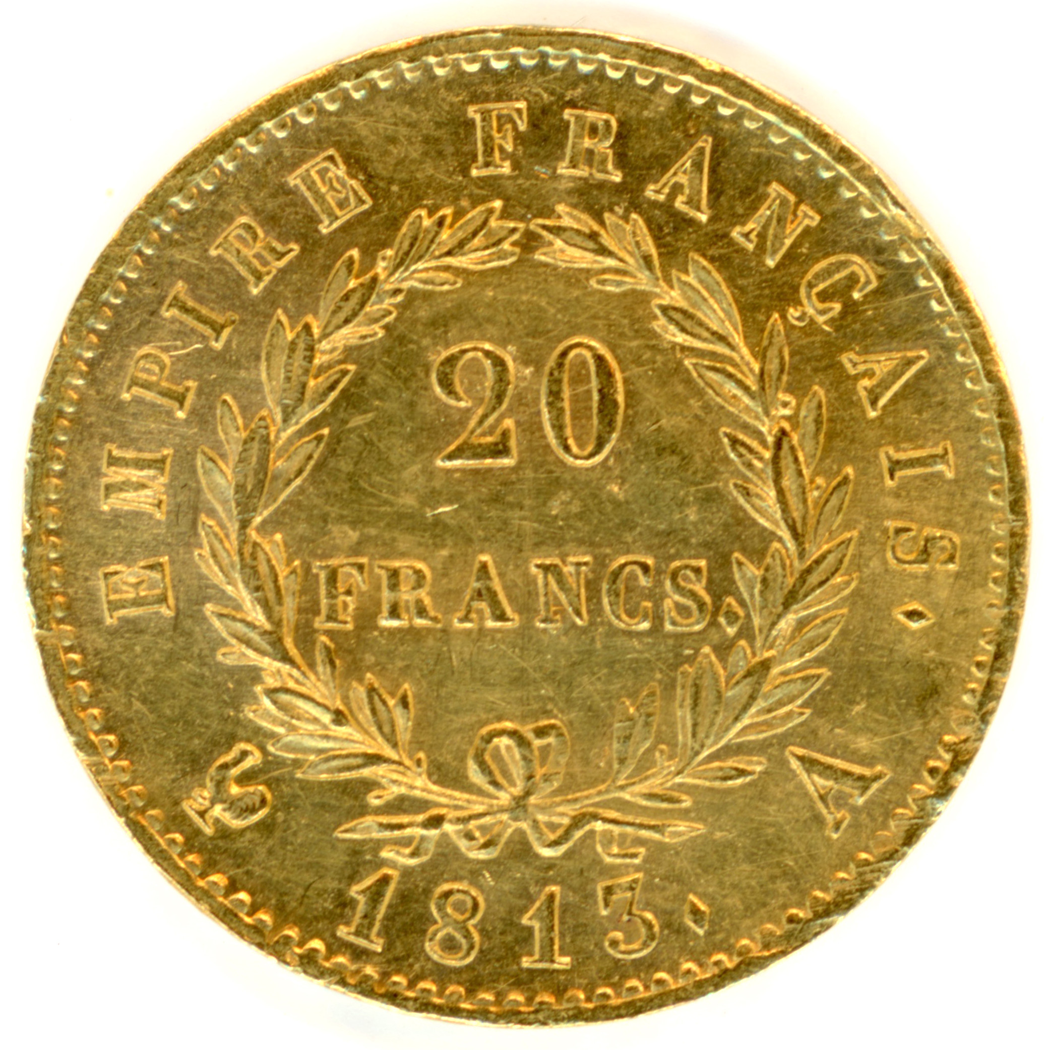 Napoléon Ier - 20 Francs - 1813 A revers