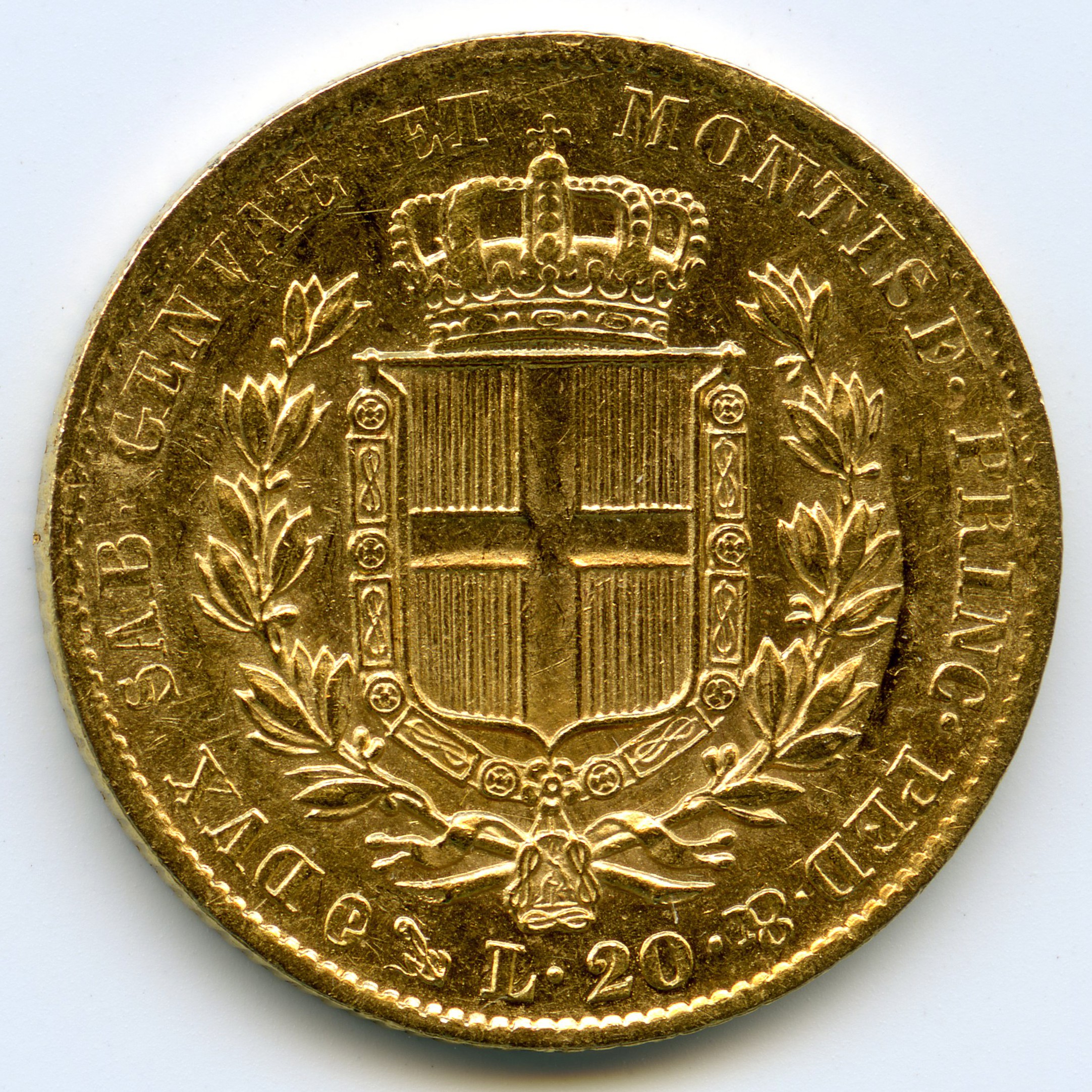Italie - 20 Lire - 1840 - Gênes revers